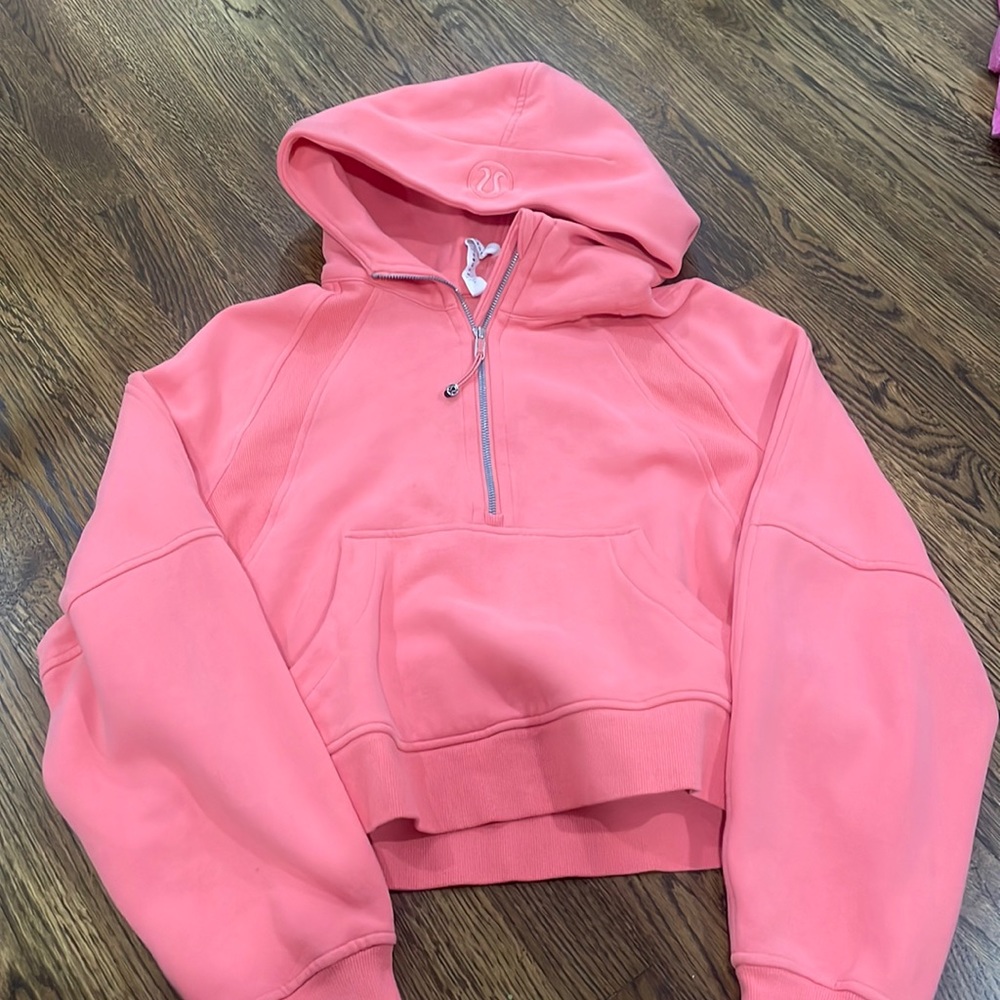 Lululemon Scuba Oversized Half-Zip Hoodie, Raspberry Cream- Size: M/L